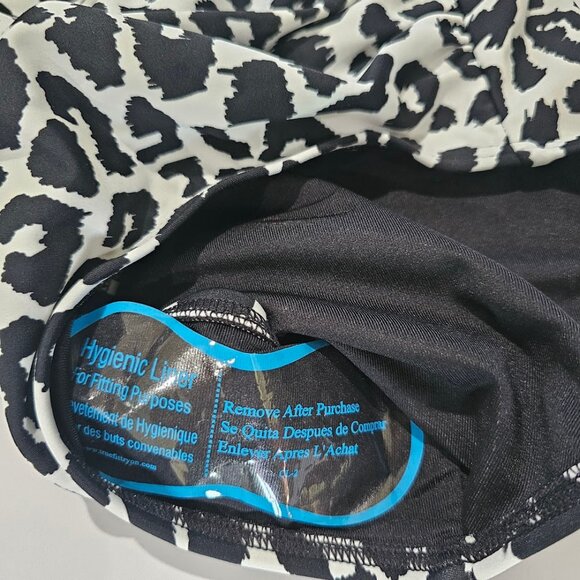 Calvin Klein Twist Tummy Control One-Piece Leopard Print - Picture 8 of 14